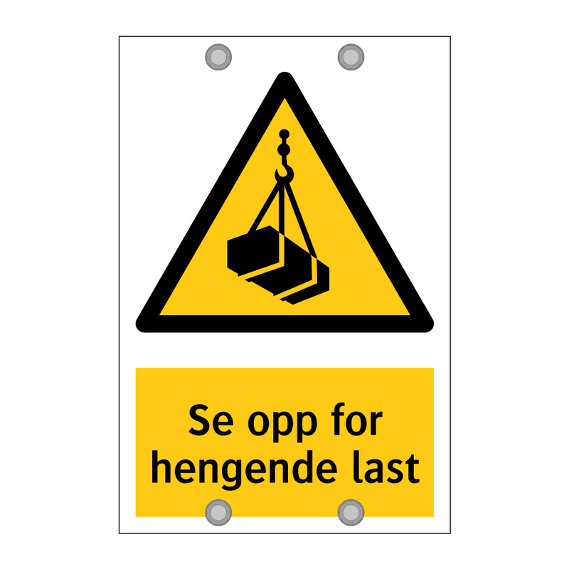 Se opp for hengende last & Se opp for hengende last & Se opp for hengende last
