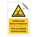 Shallow pool diving is dangerous - Liten vanndybde stuping livsfarlig