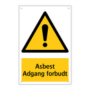 Asbest Adgang forbudt