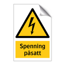 Spenning påsatt