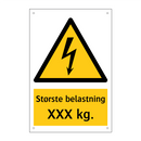 Største belastning