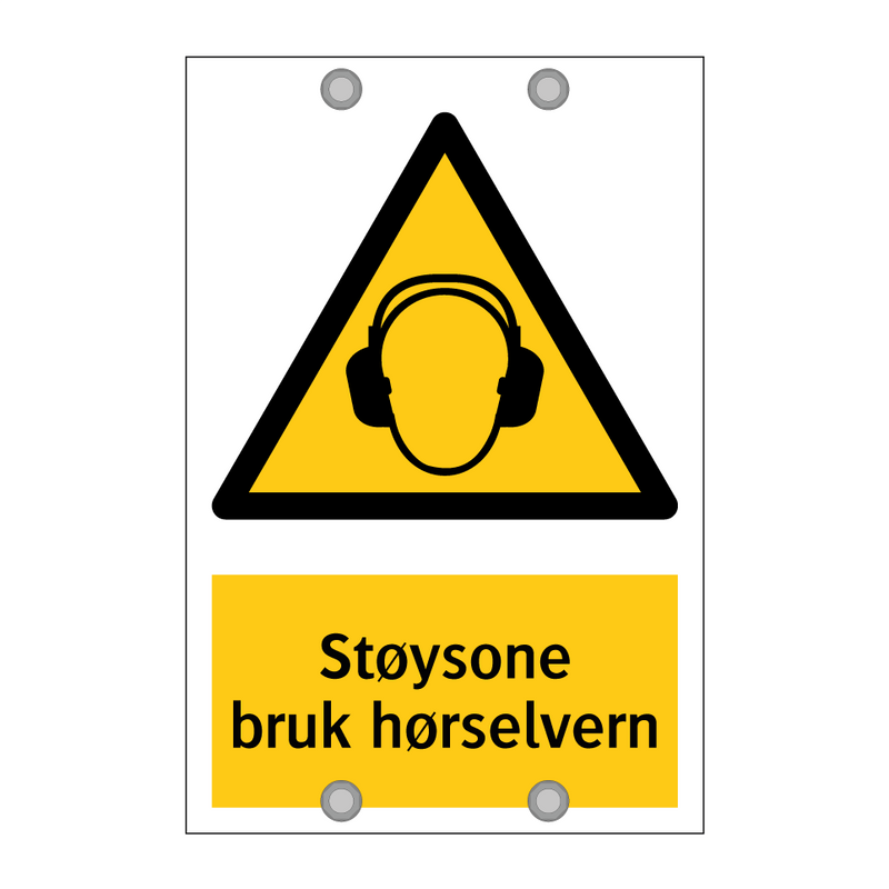 Støysone bruk hørselvern & Støysone bruk hørselvern & Støysone bruk hørselvern