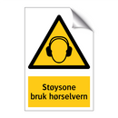 Støysone bruk hørselvern