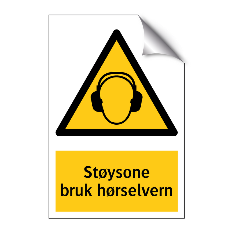 Støysone bruk hørselvern & Støysone bruk hørselvern & Støysone bruk hørselvern