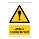 Asbest Adgang forbudt