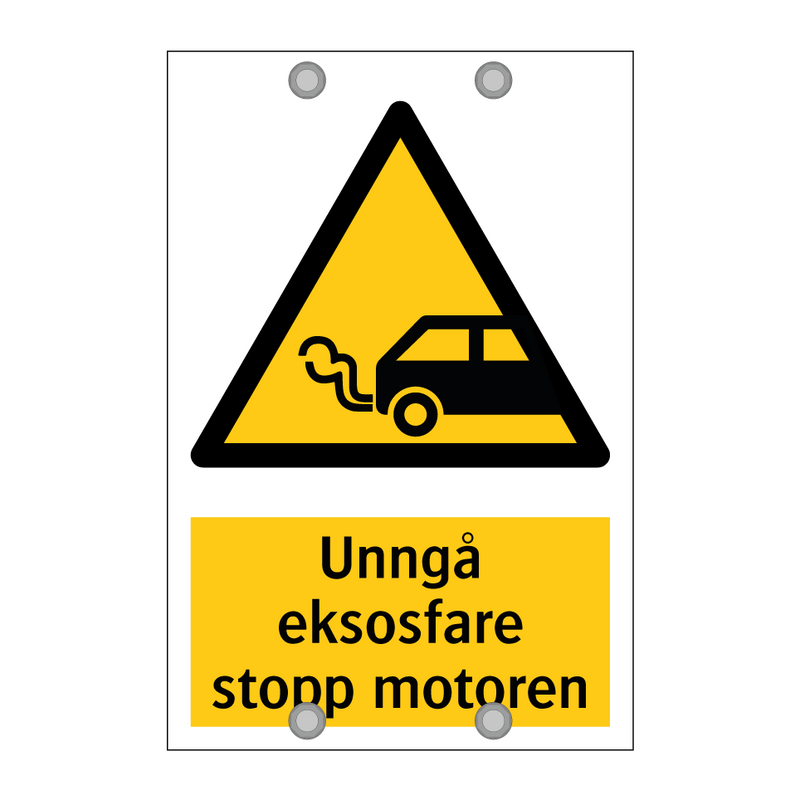 Unngå eksosfare stopp motoren & Unngå eksosfare stopp motoren & Unngå eksosfare stopp motoren