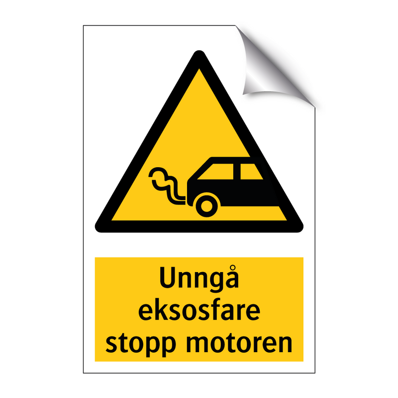 Unngå eksosfare stopp motoren & Unngå eksosfare stopp motoren & Unngå eksosfare stopp motoren