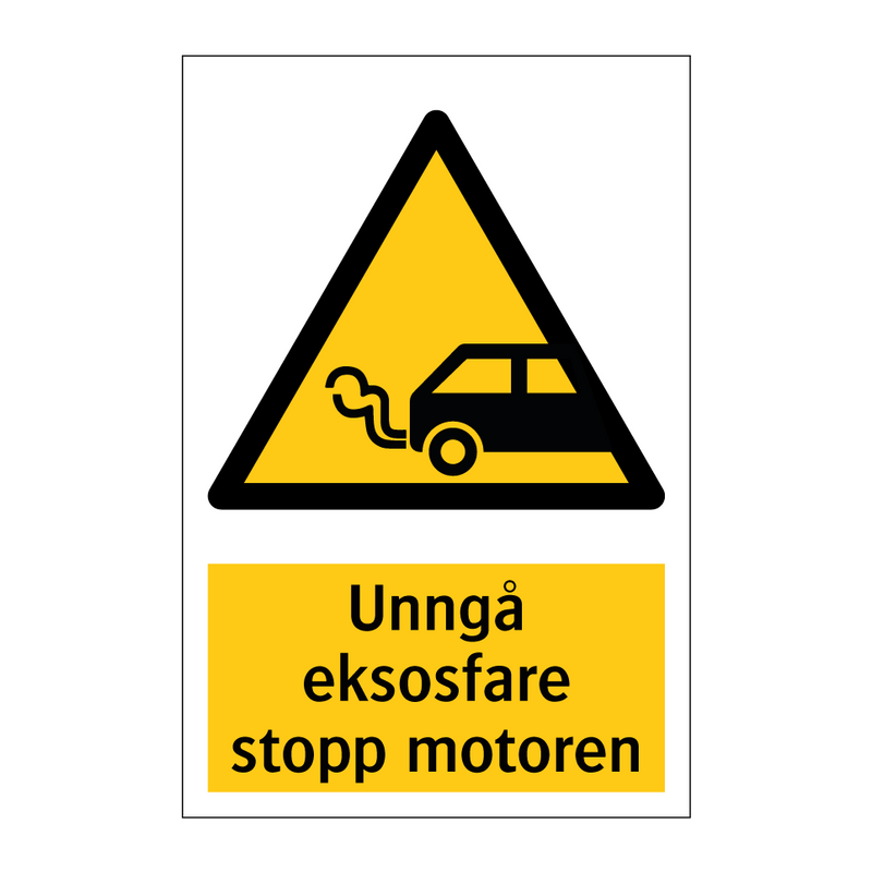 Unngå eksosfare stopp motoren & Unngå eksosfare stopp motoren & Unngå eksosfare stopp motoren