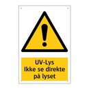 UV-lus ikke se direkte på lyset
