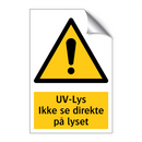 UV-lus ikke se direkte på lyset