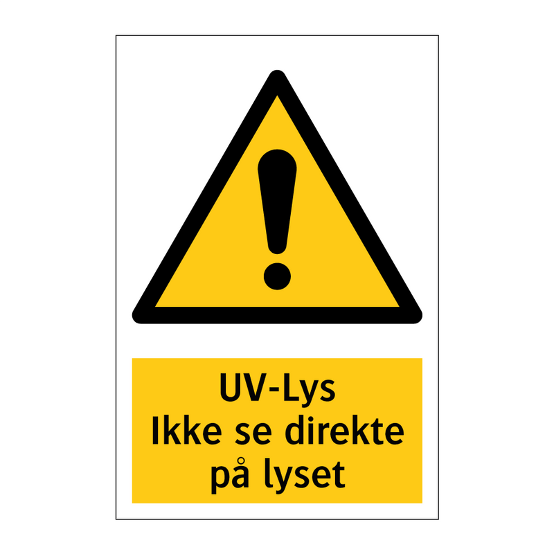 UV-lus ikke se direkte på lyset & UV-lus ikke se direkte på lyset