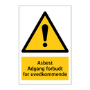 Asbest adgang forbudt for uvedkommende