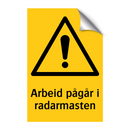 Arbeid pågår i radarmasten