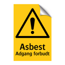Asbest Adgang forbudt