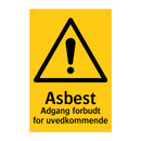 Asbest adgang forbudt for uvedkommende