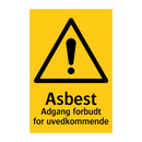 Asbest adgang forbudt for uvedkommende