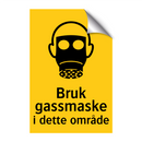 Bruk gassmaske i dette området