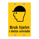 Bruk hjelm i dette området