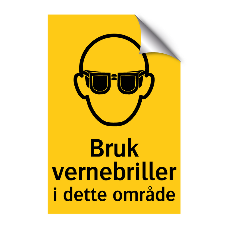 Bruk vernebriller i dette området