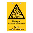 Danger explosive atmosphere Fare eksplosiv atmosfære