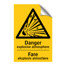 Danger explosive atmosphere Fare eksplosiv atmosfære