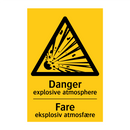 Danger explosive atmosphere Fare eksplosiv atmosfære