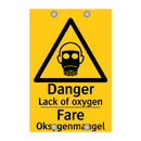 Danger lack of oxygen Fare oksygenmangel