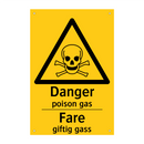 Danger poison gas Fare giftig gass