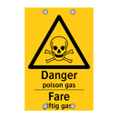 Danger poison gas Fare giftig gass