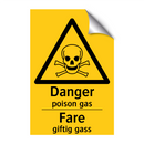 Danger poison gas Fare giftig gass