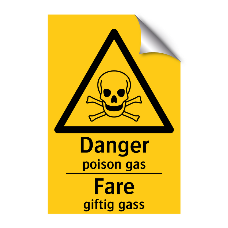 Danger poison gas Fare giftig gass & Danger poison gas Fare giftig gass
