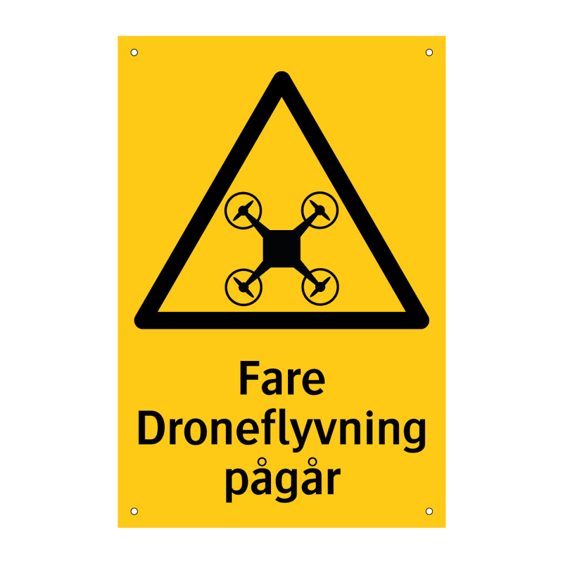 Fare Droneflyvning pågår & Fare Droneflyvning pågår & Fare Droneflyvning pågår