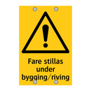 Fare stillas under bygging riving