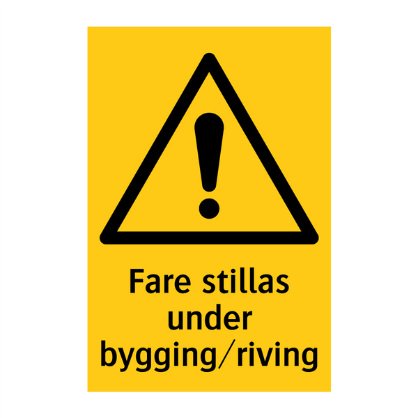 Fare stillas under bygging riving