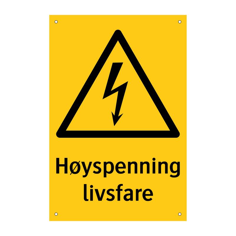 Høyspenning livsfare & Høyspenning livsfare & Høyspenning livsfare & Høyspenning livsfare