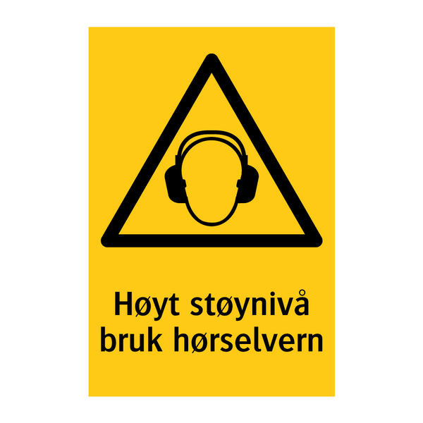 Høyt støynivå bruk hørselvern