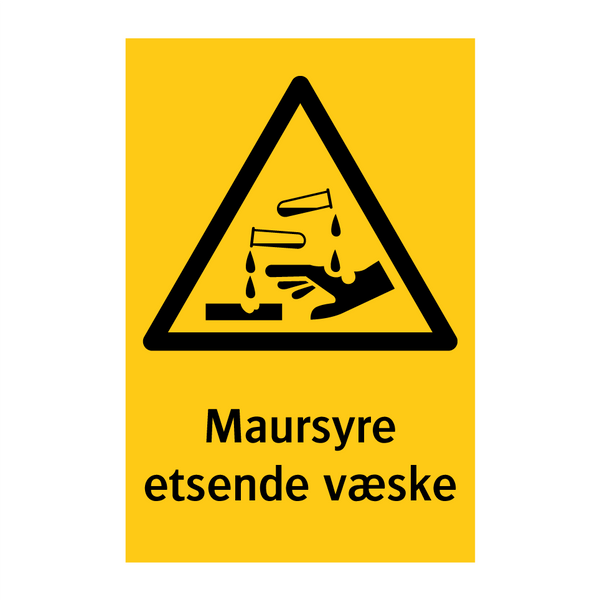 Maursyre etsende væske