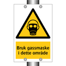 Bruk gassmaske i dette området