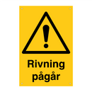 Riving pågår
