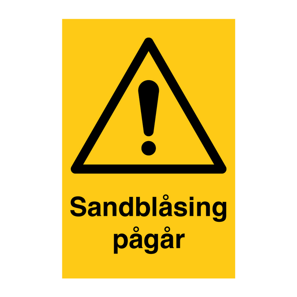 Sandblåsing pågår