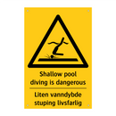 Shallow pool diving is dangerous - Liten vanndybde stuping livsfarlig