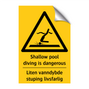 Shallow pool diving is dangerous - Liten vanndybde stuping livsfarlig