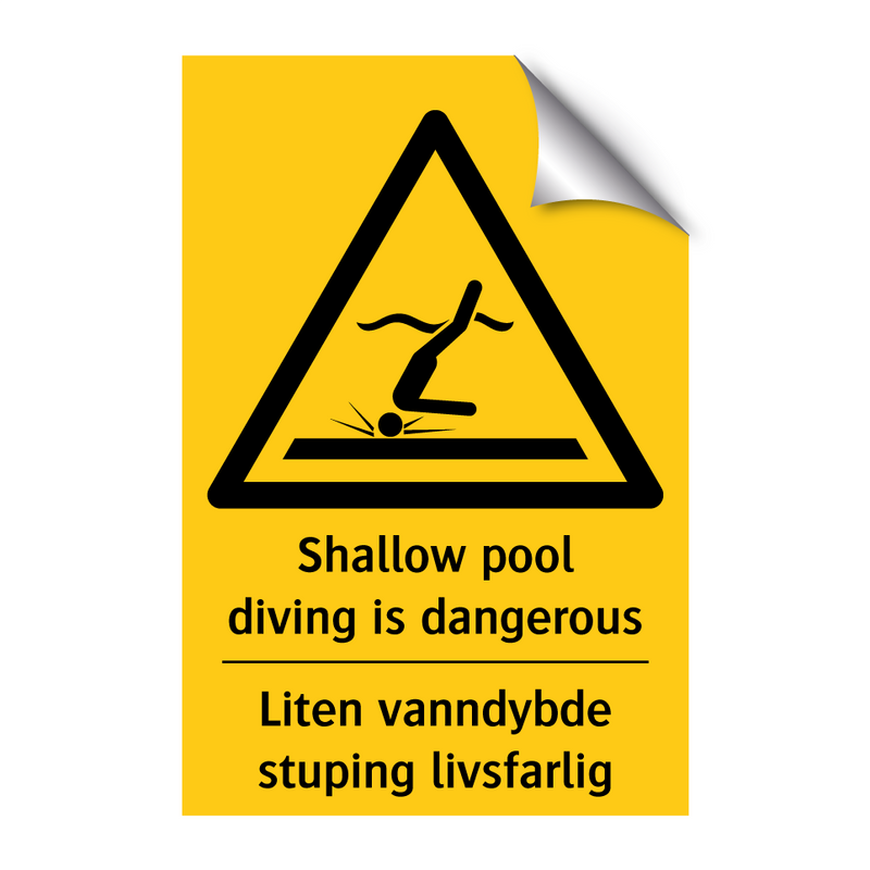 Shallow pool diving is dangerous - Liten vanndybde stuping livsfarlig