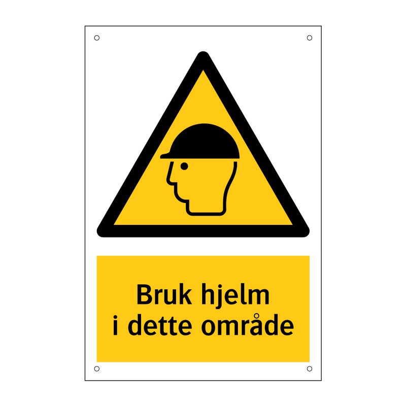 Bruk hjelm i dette området & Bruk hjelm i dette området & Bruk hjelm i dette området