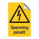 Spenning påsatt