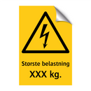 Største belastning