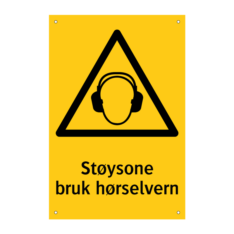 Støysone bruk hørselvern & Støysone bruk hørselvern & Støysone bruk hørselvern