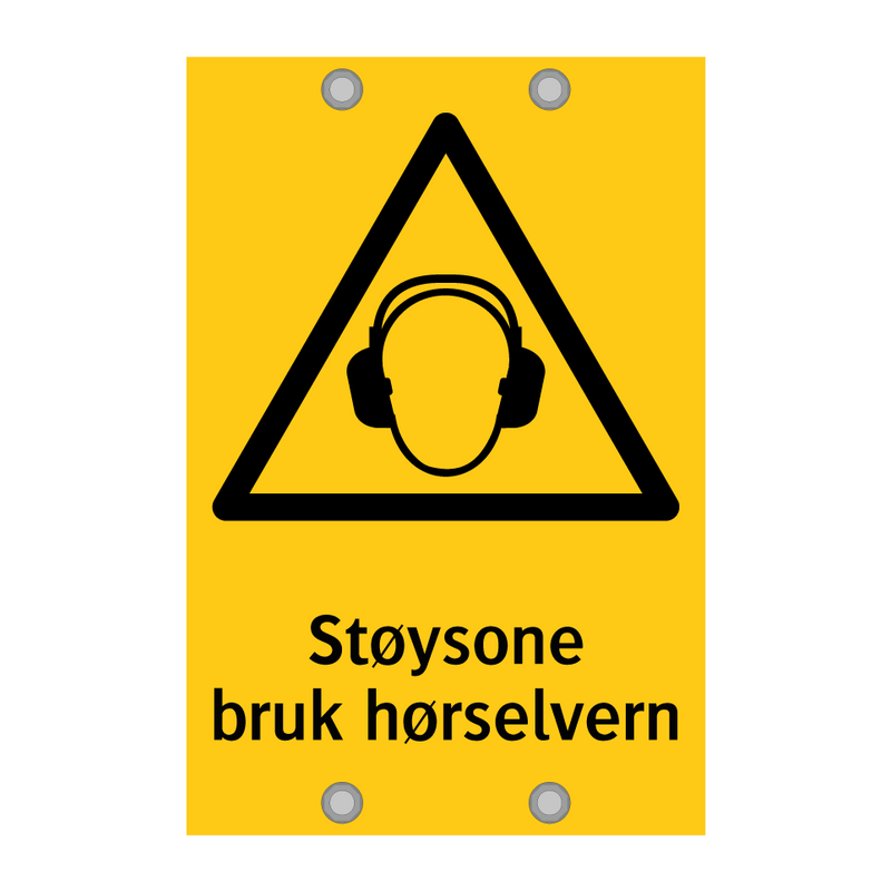 Støysone bruk hørselvern & Støysone bruk hørselvern & Støysone bruk hørselvern