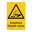 Svovelsyre etsende væske