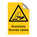 Svovelsyre etsende væske